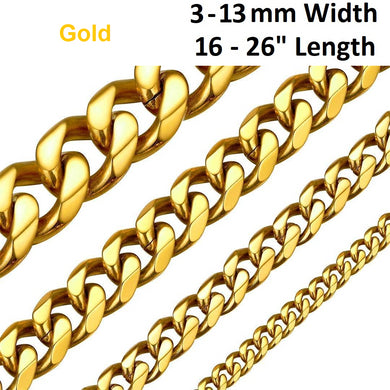 Gold Stainless Steel 316L 3-13mm 16-26