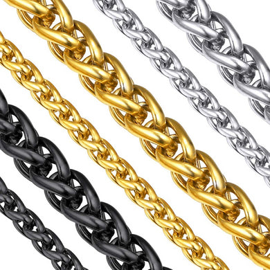 Stainless Steel Black, Gold, Silver 3-8mm & 16-26
