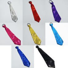 Load image into Gallery viewer, Sequin Pre Tied Adjustable Neck Tie Fancy Dress Party Clip On New